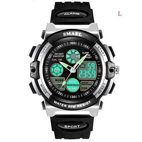 Planet Gates Silver L Digital Watch Kids Boy SMAEL Children Watch for Boys and Girls Gift Sport Watch Waterproof 0508 Kid Watches Digital Children