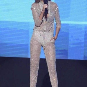 Sexy Jumpsuit Silver Sequin Jumpsuits For Women 2018 Long Pants Body Mujer Rompers Womens Jumpsuit Overalls Playsuit New