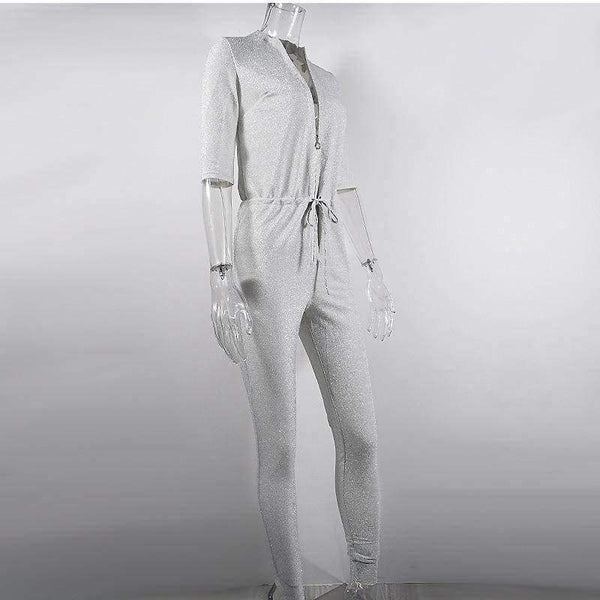 Planet Gates Silver / L Sexy Jumpsuit Silver Sequin Jumpsuits For Women 2018 Long Pants Body Mujer Rompers Womens Jumpsuit Overalls Playsuit New