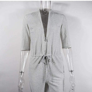 Planet Gates Silver / L Sexy Jumpsuit Silver Sequin Jumpsuits For Women 2018 Long Pants Body Mujer Rompers Womens Jumpsuit Overalls Playsuit New