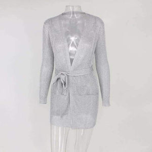 Planet Gates Silver / L Women Dress 2018 New White Sexy Deep V-neck Summer Beach Party Mesh Dress Sequins Beach Dresses Dropship