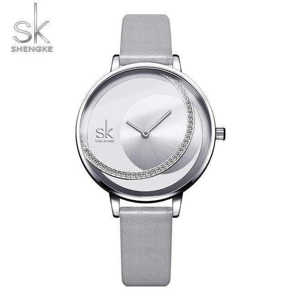 Planet Gates Silver L Women Quartz Watch Creative Thin Ladies Wrist Watch For Montre Femme  Female Clock relogio feminino