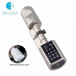 Planet Gates Silver L6PCB Smart Locks Home Security Digital Keypad Hardware Lock Keyless EURO Lock Core Cylinder Bluetooth Electronic Door lock