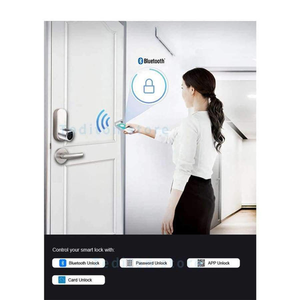 Planet Gates Silver L6PCB Smart Locks Home Security Digital Keypad Hardware Lock Keyless EURO Lock Core Cylinder Bluetooth Electronic Door lock