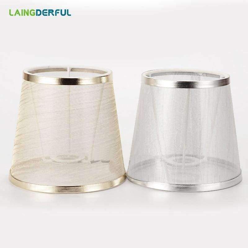 Planet Gates Silver LAINGDERFUL Art Deco Lampshades Cloth Art Lampshell Light Shade Lamp Cover Gauze Lampshade for E14 Pendant Light Inwall Lamp