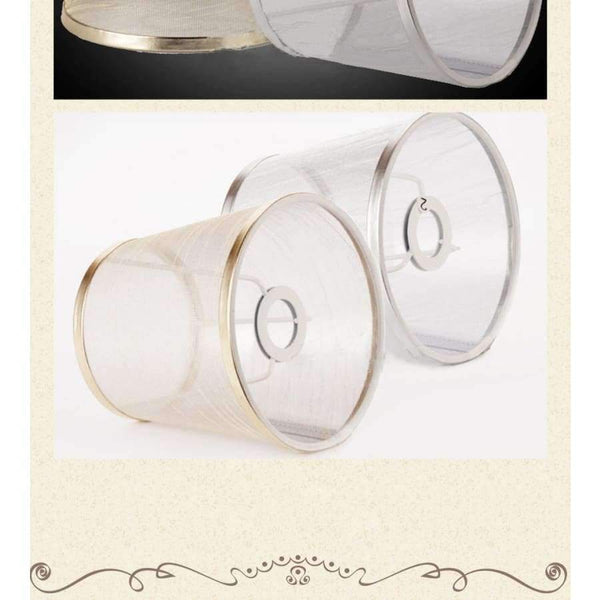 Planet Gates Silver LAINGDERFUL Art Deco Lampshades Cloth Art Lampshell Light Shade Lamp Cover Gauze Lampshade for E14 Pendant Light Inwall Lamp