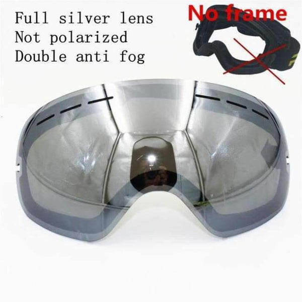 Planet Gates Silver lens(No frame Ski goggles layers lens Adult  anti-fog UV400 ski glasses skiing snowboard men women snow goggles 025 4 colors