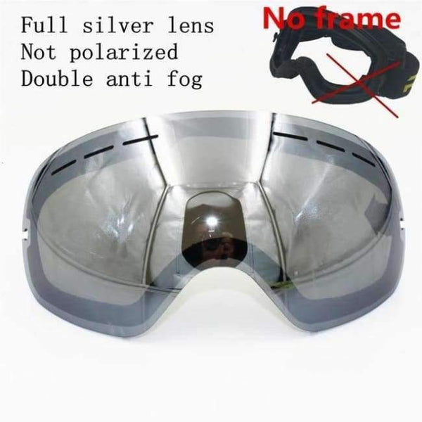 Planet Gates silver lens Ski goggles layer UV400 anti-fog big ski mask glasses sunglasses skiing men women snow snowboard