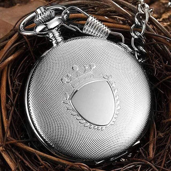 Planet Gates silver Luxury Quartz Pocket Watch Chain Pendant Vintage Roman Numerals Necklace Watch Unisex Steampunk Women Men Gift