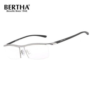 Planet Gates Silver Men Z Pure Titanium Semi-rimless Eyewear Business Optical Glasses Frame Prescription Eyeglasses