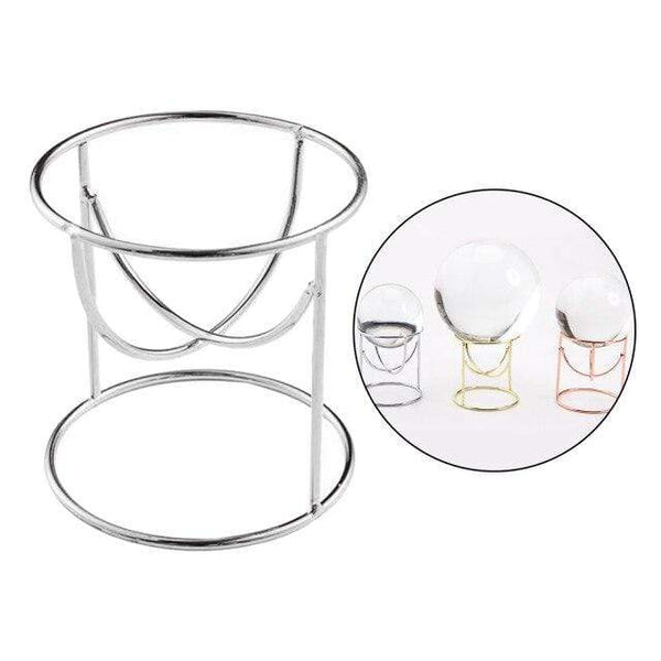 Planet Gates Silver Metal Display Stand for Crystal Glass Lens Ball Divination Photography  Base  Sphere Globe Holder