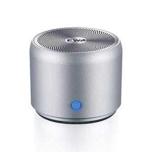 Planet Gates Silver MIni Bluetooth Speaker with Carry Case, Bass Radiator, Portable Speaker Bluetooth 5.0 for Outdoors, Home, Shower