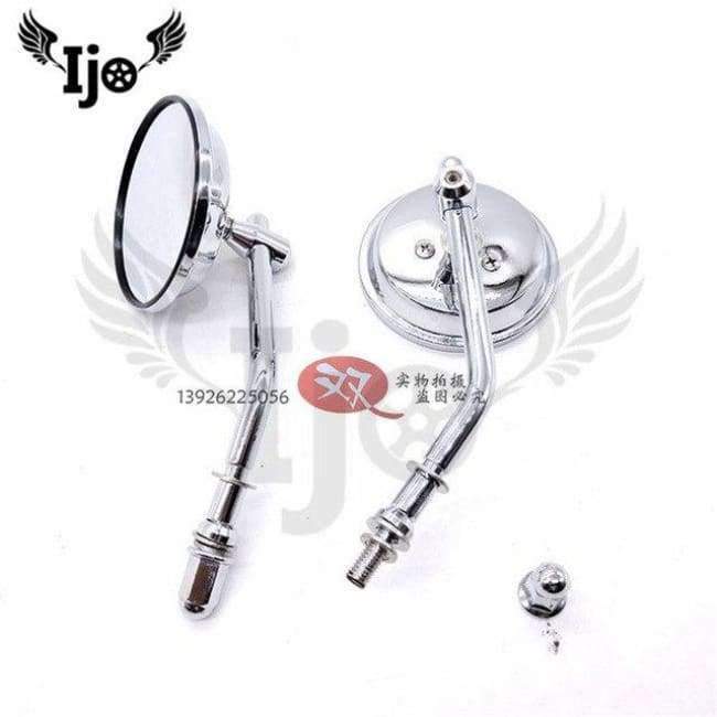 Planet Gates motorcycle rearview mirror top quality Electroplate parts circular for kawasaki  suzuki Harley motorbike Reflector mirror