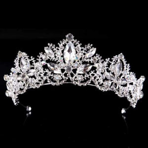 Planet Gates Silver New Fashion Baroque Luxury Crystal AB Bridal Crown Tiaras Light Gold Diadem Tiaras for Women Bride Wedding Hair Accessories
