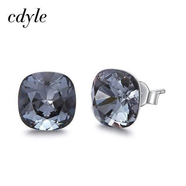 Planet Gates Silver Night Embellished with Crystal Stud Earrings Women Earrings Austrian Rhinestone 925 Sterling Silver Earrings
