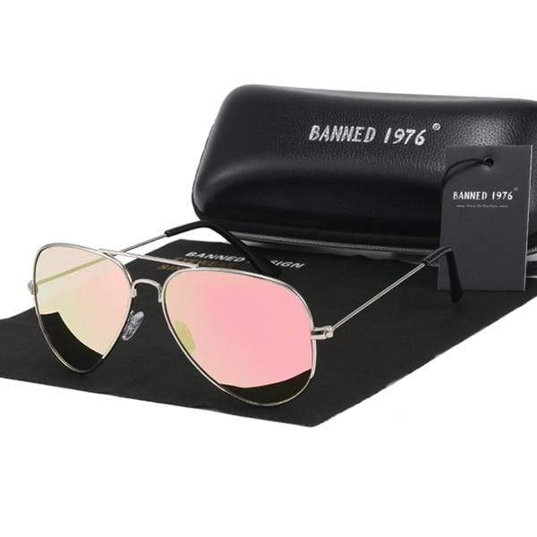 Planet Gates silver peach A2 Classic HD Polarized Metal frame Aviation Sunglasses Designer Women Men Feminin Brand Name Oculos Vintage Glasses
