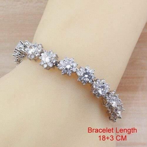 Planet Gates Silver Plated / 9 Wedding Bridal Costume 925 Silver Jewelry Sets With Natural Freshwater Pearl White Stone CZ For Women Sets