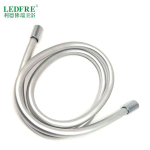 LEDFRE PVC Shower Hose Silver PVC Hose Plumbing Flexible Hose For Bathroom Handheld Showerhead F1/2*F1/2 For 16" 40" 60" 80"