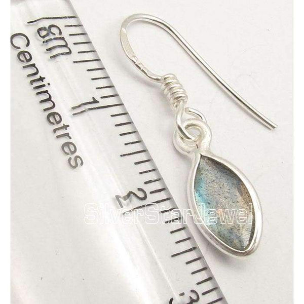 Planet Gates Silver Pretty LABRADORITE GEM STONE Wonderful Earrings 3.0CM India