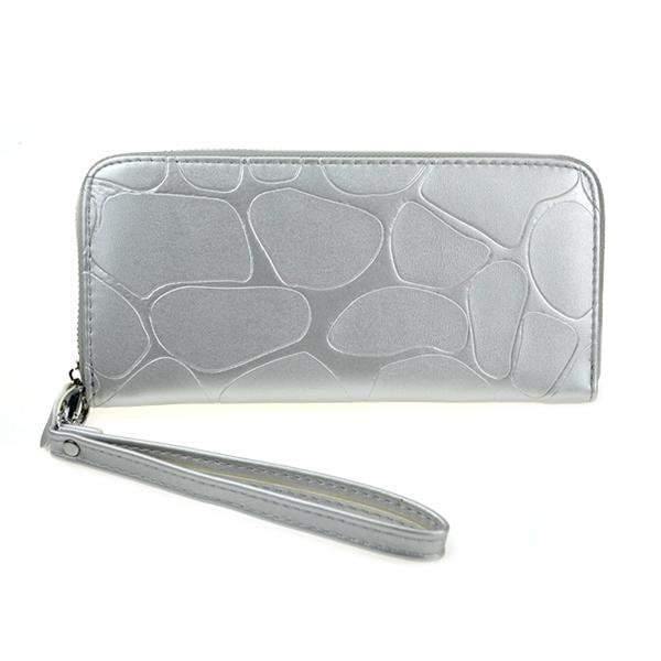 Planet Gates Silver Pu Leather Women Wallet Female Purse Large Capacity Wallets Female Purse Lady Purses Phone Pocket Card Holder Carteras