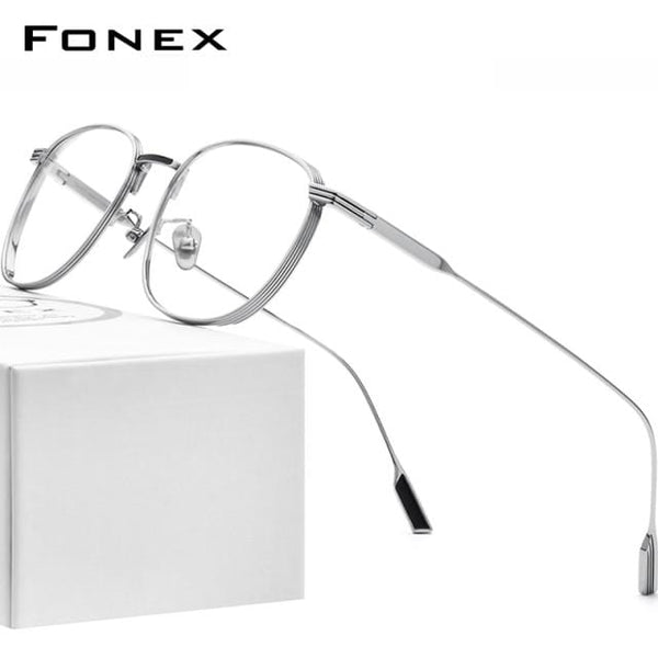 Planet Gates Silver Pure Titanium Glasses Frame Women Vintage Round Myopia Optical Prescription Eyeglass Frame Men 2020 New Titan Eyewear 8517