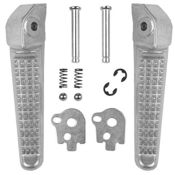 Planet Gates Silver Rear Footrests Foot pegs for Honda CB400 CBR600 CB1300 CB1000
