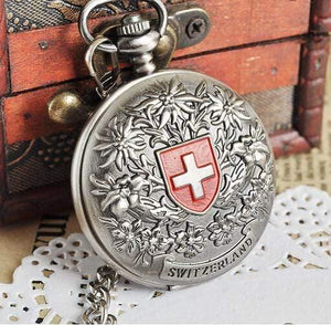Planet Gates silver Red cross Hollow Hand Wind Mechanical Pocket Watch Classic Men's and Women Bronze Tone for Birthday Gift