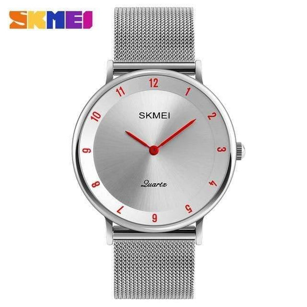 Planet Gates silver red Mens Watches Top Brand Luxury Men's Quartz Watch Fashion Ultra Thin Watches For Men Male Clock Relogio Masculino