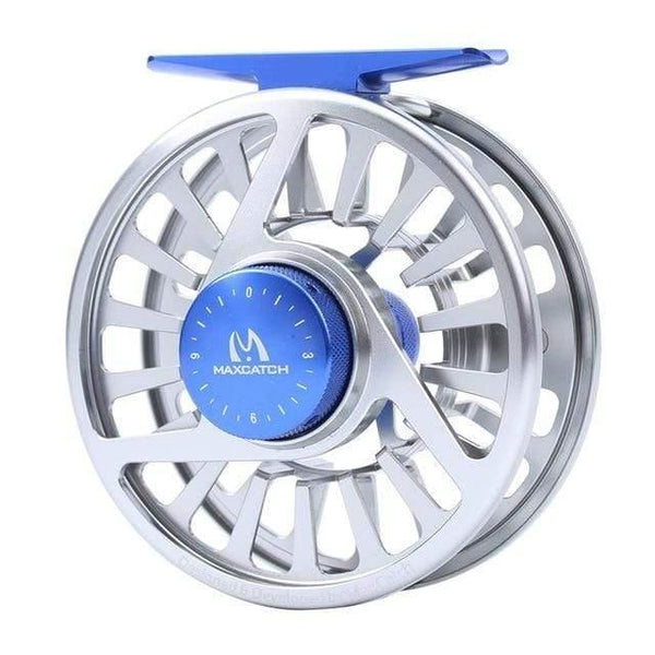 Planet Gates SILVER REEL / 9000 Series Fly Fishing Reel 3/4/5/6/7/8WT CNC Machined Aluminium Micro Adjusting Drag Fly Reel