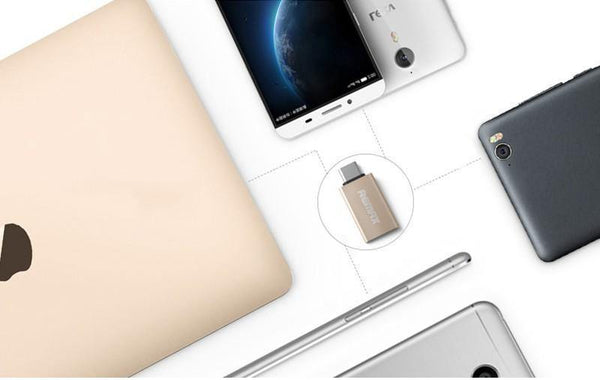 Planet Gates Silver REMAX Mobile Phone adapters OTG TYPE-C to USB Adapter Mini Connector Fast Charging for U-Disk to Type C To USB 2.0/ 3.0 /3.1