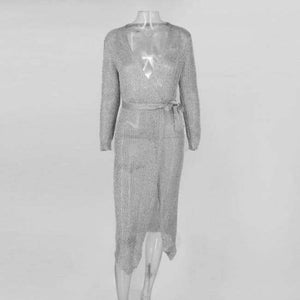 Planet Gates silver / S Stretchable women summer sexy beach dress hollow out casual dresses party evening elegant knitted dress vestidos