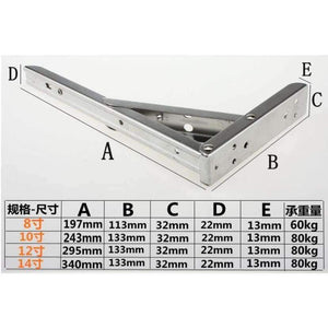 Planet Gates Silver / S Triangular support frame Wall mount desk bracket Spring folding bracket Furniture Accessories