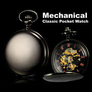 Planet Gates Silver Silver Stainless Steel Classic Full Hunter Mechanical FOB Pocket Watch Steampunk Hand Wind Men Women Clock Gifts