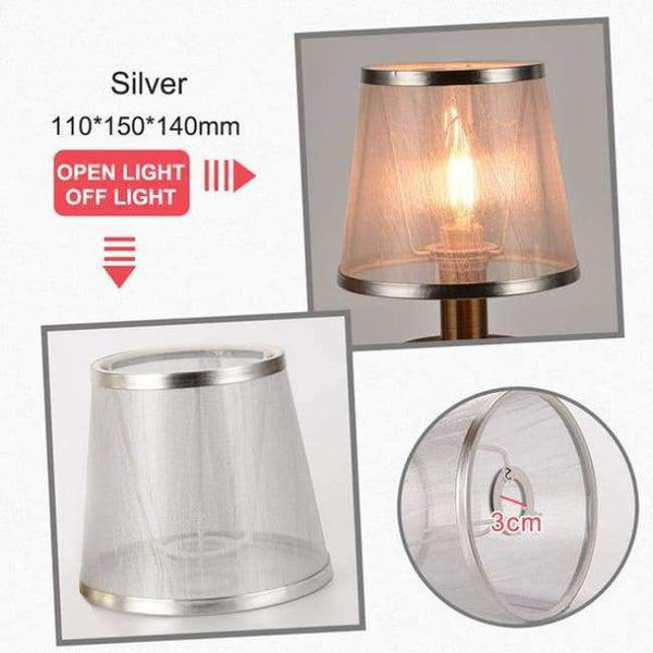 Planet Gates Silver Simple Style Handmade Lamp Shade Modern Transparent Lampshade Golden Silver Colors Light Shade for E14 Chandeliers Wall Lights