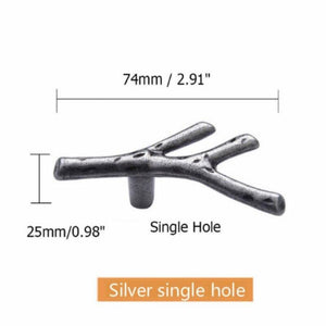 96/128mm Fashion Tree Branch Furniture Handle Drawer Knobs Black Silver Bronze Kitchen Cabinet Handles Door Pulls Hardware