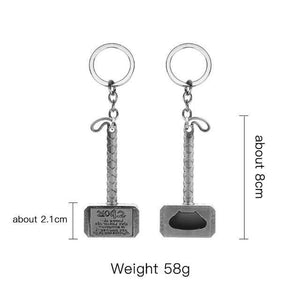 Silver Beer Bottle Openers Multifunction Hammer Of Thor Shaped Beer Bottle Opener With Long Handle Bottler Opener Beer