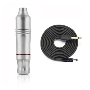 Planet Gates Silver Tattoo Pen Tattoo Rotary Pen Professional Permanent Makeup Tattoo Machine for Tattoo Artists And Beginner Tattoo Studio Supplies