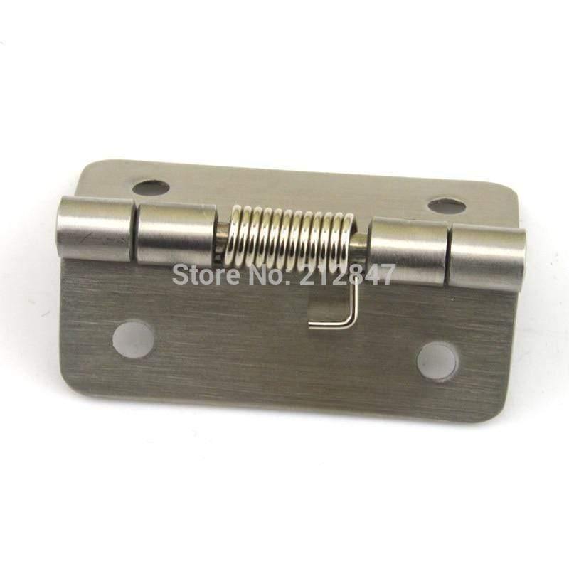 Silver Tone Stainless Steel 60 x 54 x 8mm Self Opening Spring Loaded Door Hinge
