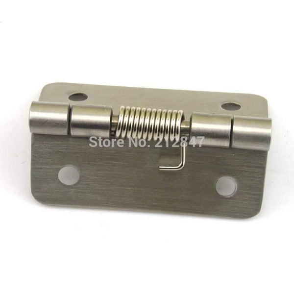 Silver Tone Stainless Steel 60 x 54 x 8mm Self Opening Spring Loaded Door Hinge