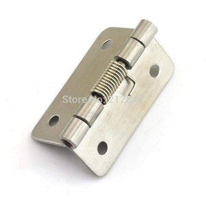 Silver Tone Stainless Steel 60 x 54 x 8mm Self Opening Spring Loaded Door Hinge