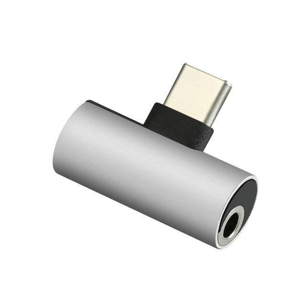 Planet Gates silver Type C To 3.5MM Adapter Mobile Phone Earphone Audio Adpater For Xiaomi For Android USB-C Headphones Splitter Converter Adapters