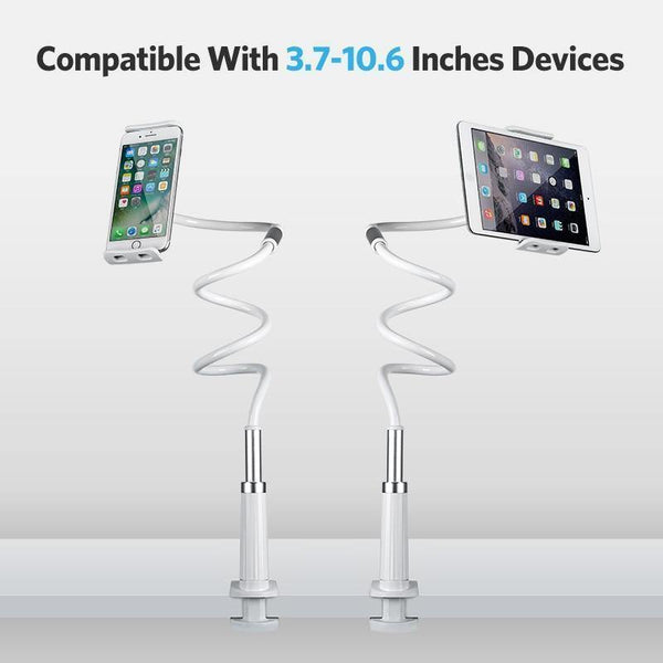Planet Gates Silver Ugreen Phone Holder Stand for iPhone 8X 360 Rotation Long Arm Mobile Phone Holder for iPad Tablets 3.7-10.6 inches Lazy Holders