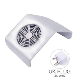 Planet Gates silver UK plug Nail Art Salon Suction Dust Collector Manicure Machine Acrylic UV Gel Tip Dust Machine Vacuum Cleaner Manicure Pedicure Tools