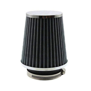 Planet Gates Silver / United States Universal Car Air Filter 76mm 3 Inch High Flow Car Cold Air Intake Filter Aluminum Non-woven Fabric Rustproof Air Intake Hose