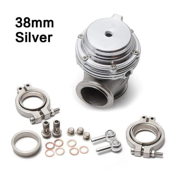 Planet Gates silver Universal 38mm External Wastegate V-Band Flanged Turbo Waste Gate For Supercharge Turbo Manifold With Logo MV-S 38mm Wastegate