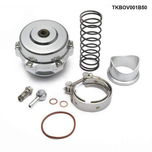 Planet Gates Silver Universal Q Aluminum Blow Off Valve BOV 50MM Flange Jdm Racing Car TKBOV001B50