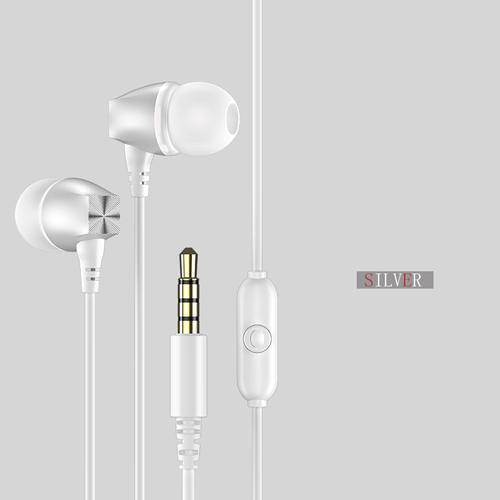 Planet Gates Silver USAMS in-ear earphone 3D Stereo 3.5mm High Quality Ear phones Earbuds Bass Earphones Wired 1.2m in ear Headset With Microphone