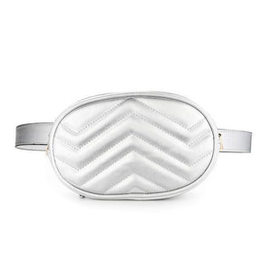 Planet Gates Silver Waist Bag Women Waist fanny Packs belt bag luxury brand bags for women 2019 new fashion high quality corduroy waist bag