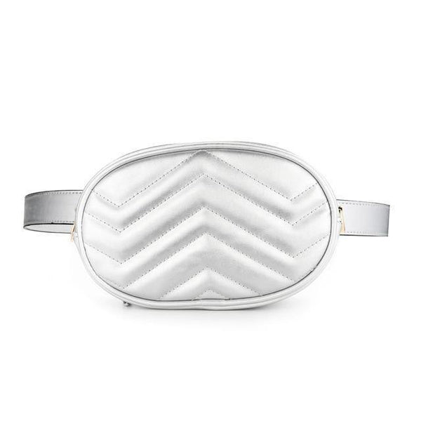 Planet Gates Silver Waist Bag Women Waist fanny Packs belt bag luxury brand bags for women 2019 new fashion high quality corduroy waist bag