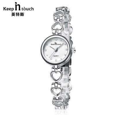 Planet Gates Silver Watch Women Bracelet Gold Rhinestone Ladies Quartz-watch Waterproof Shockproof with Original Gift Box
